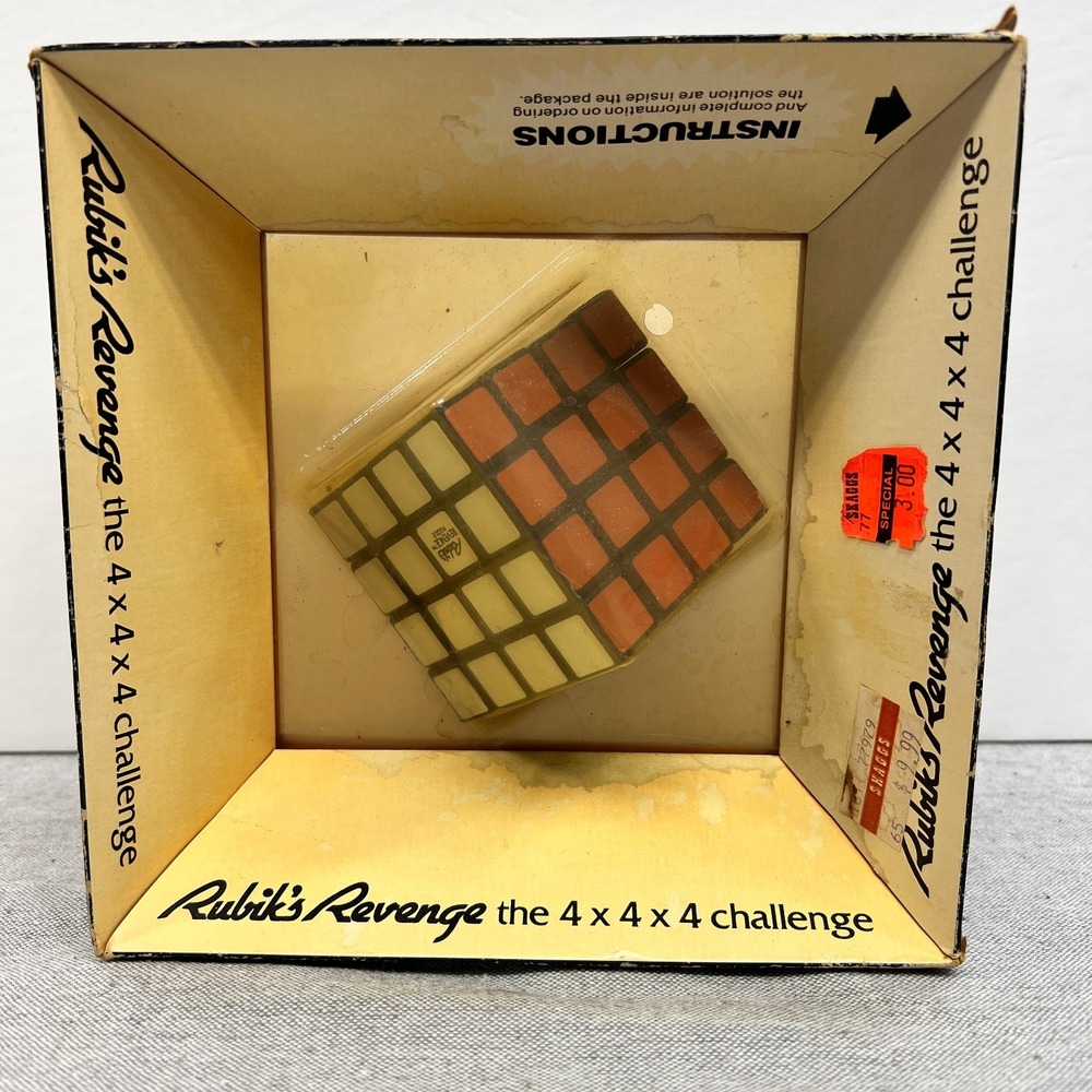 Vintage 1982 Rubiks Cube Rubik's Revenge Challenge Puzzle 2183-2 Ideal Toy NOS